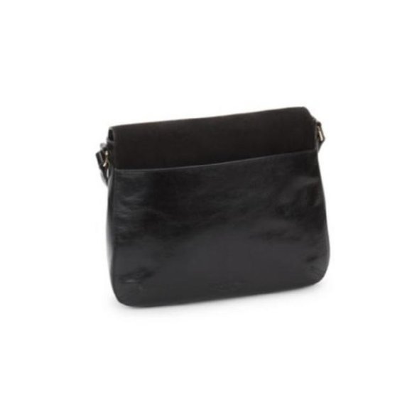 Halston Two Way Black Suede And Black Leather Cross Body Bag - Picture 2 of 4
